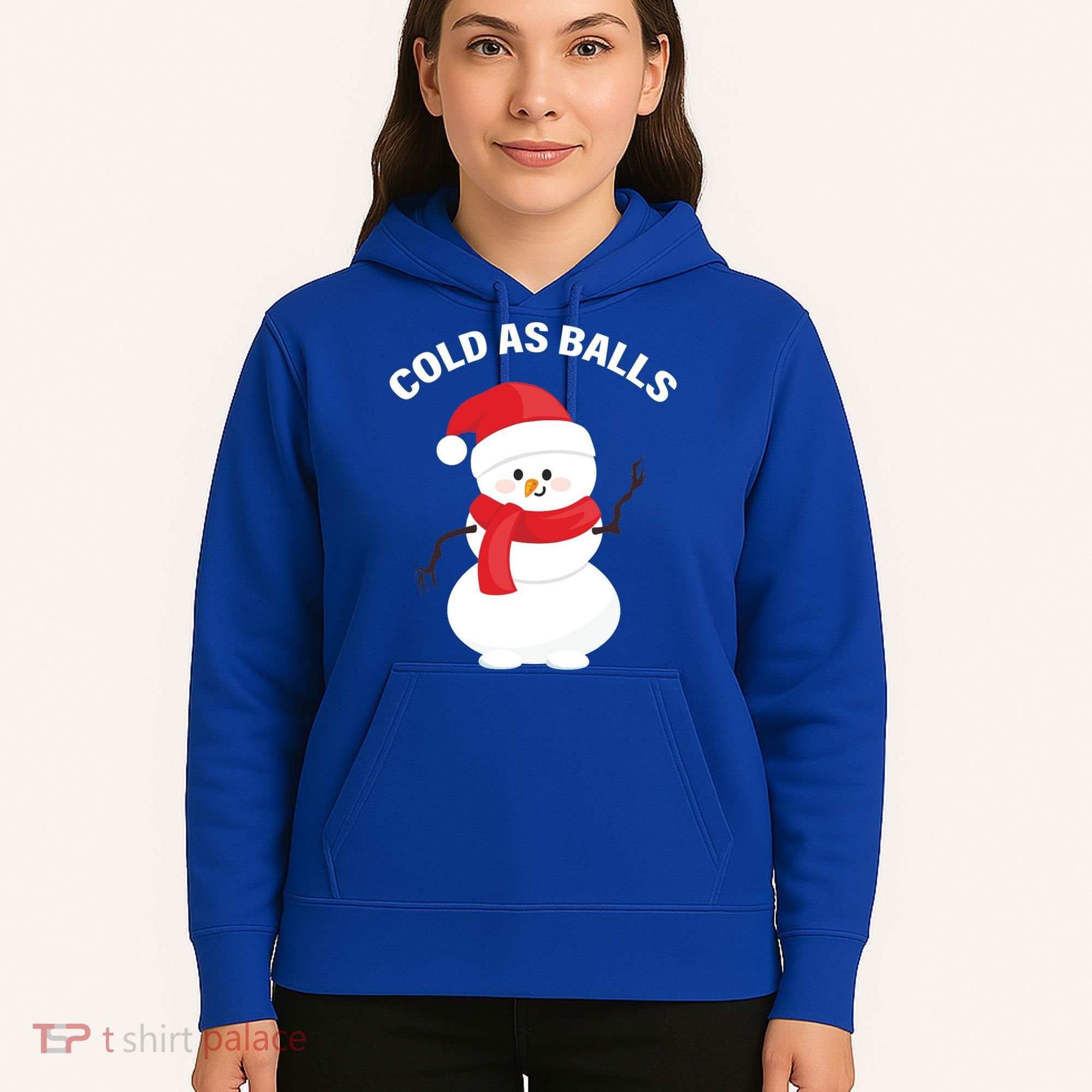 Cold As Balls Winter Snowman Hoodie