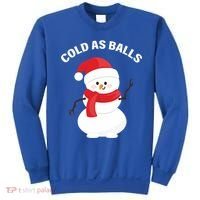 Cold As Balls Winter Snowman Sweatshirt thumb 0