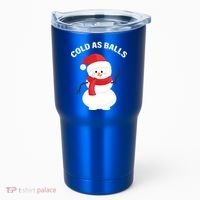 Cold As Balls Winter Snowman Tumbler thumb 0