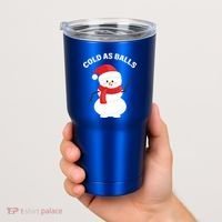 Cold As Balls Winter Snowman Tumbler thumb 2