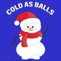 Cold As Balls Winter Snowman Mousepad thumb 1