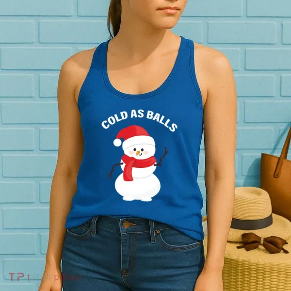 Cold As Balls Winter Snowman Women's Tank Top