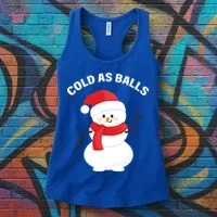 Cold As Balls Winter Snowman Women's Tank Top thumb 3