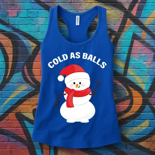Cold As Balls Winter Snowman Women's Tank Top