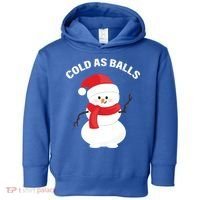 Cold As Balls Winter Snowman Toddler Hoodie thumb 0