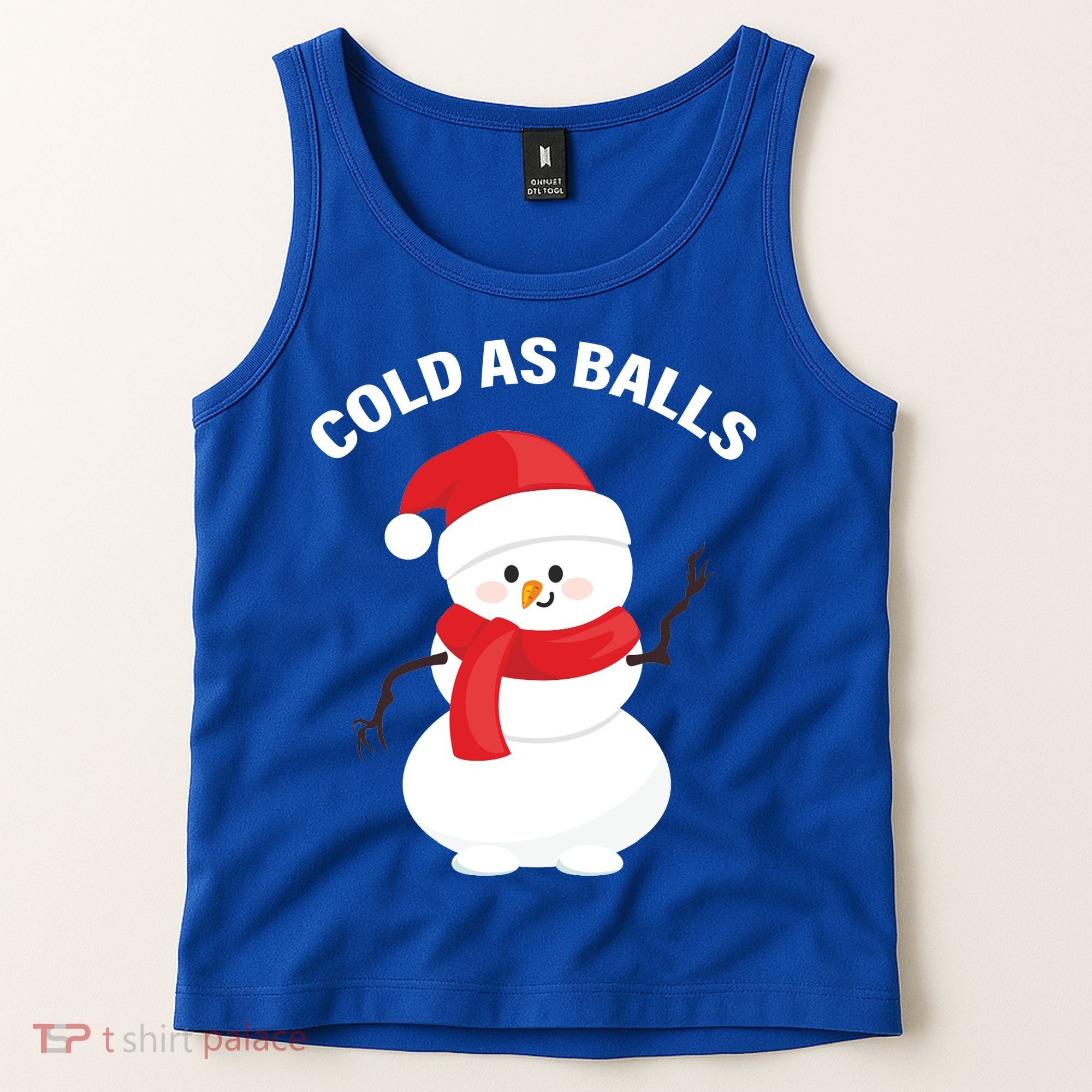 Cold As Balls Winter Snowman Tank Top