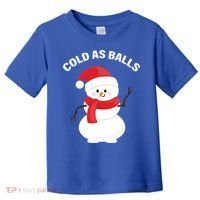 Cold As Balls Winter Snowman Toddler T-Shirt thumb 0