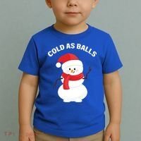 Cold As Balls Winter Snowman Toddler T-Shirt thumb 2