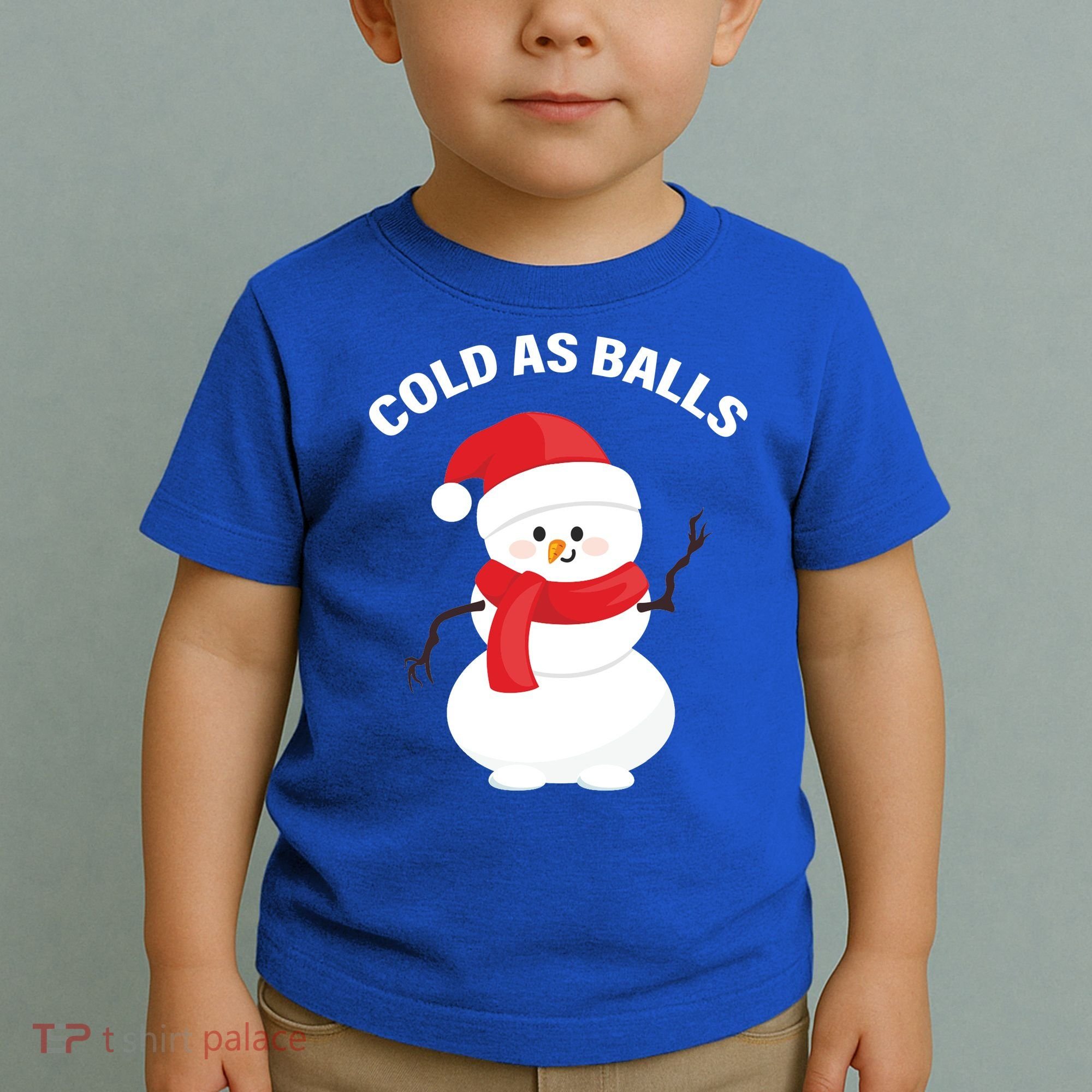 Cold As Balls Winter Snowman Toddler T-Shirt