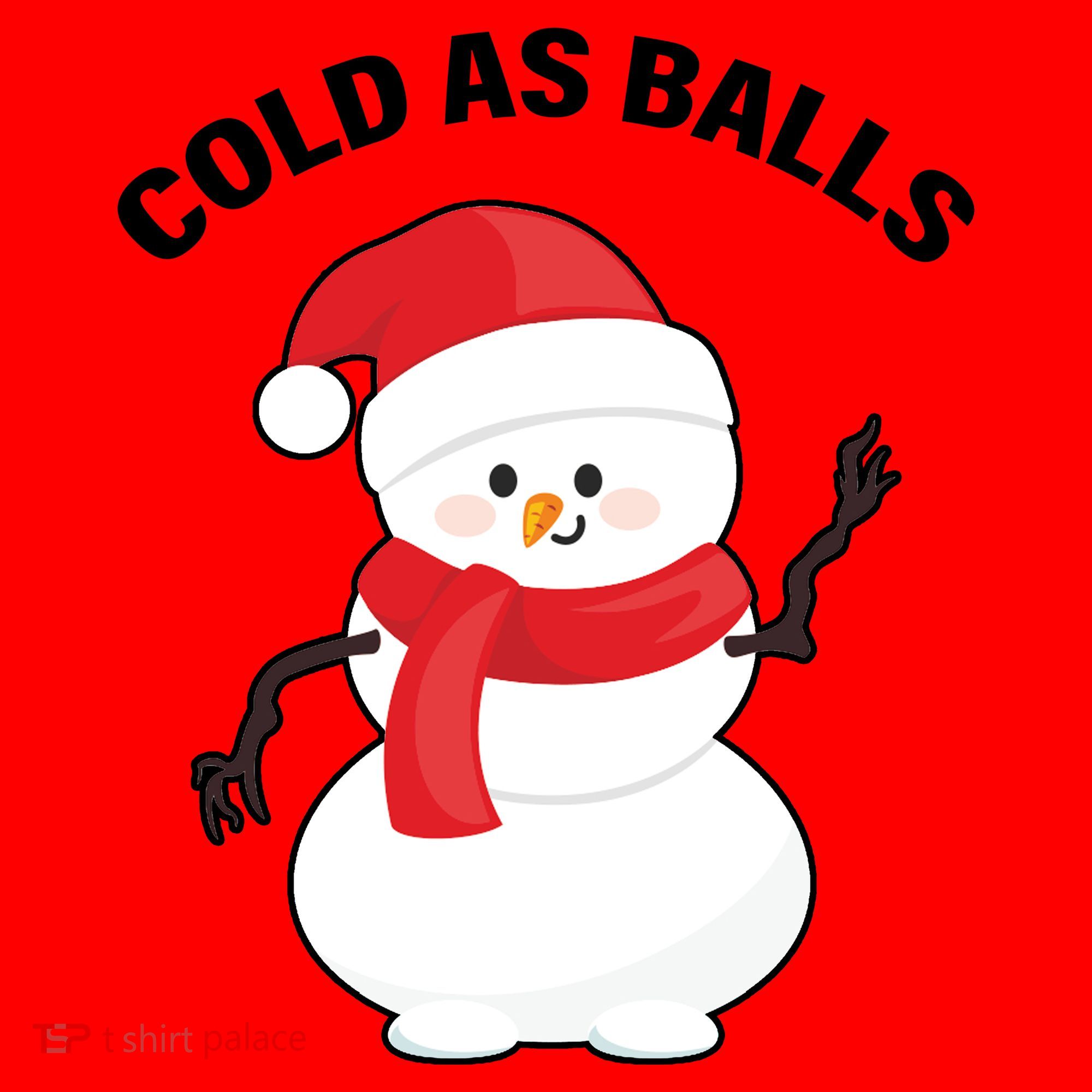 Cold As Balls Winter Snowman Santa Hat