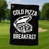 Cold Pizza For Breakfast Golf Towel thumb 1