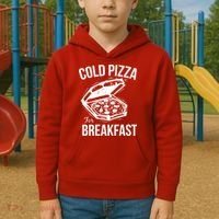 Cold Pizza For Breakfast Kids Hoodie thumb 2