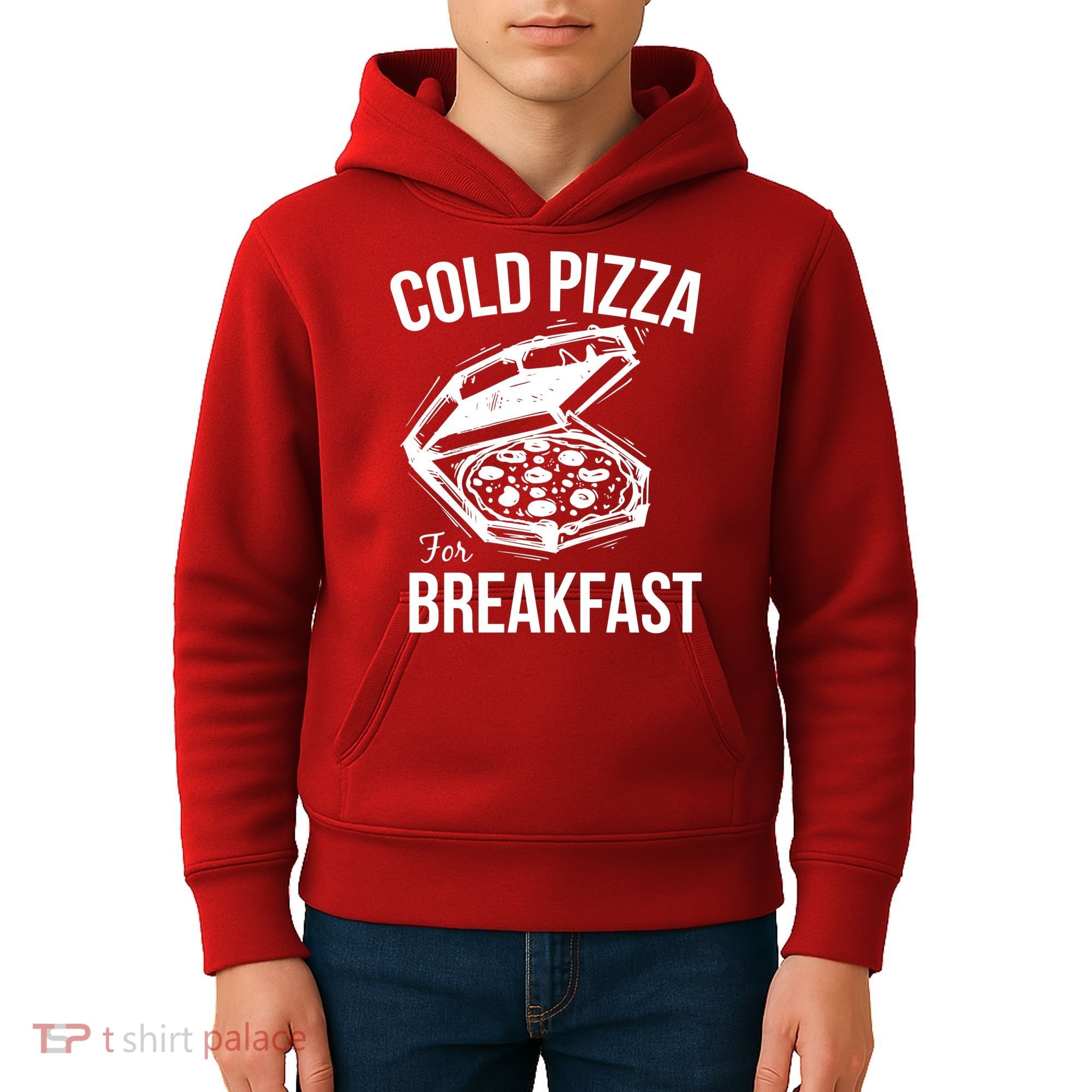 Cold Pizza For Breakfast Kids Hoodie