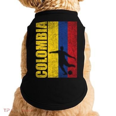 Colombia Flag Soccer World Cup Doggie Tank