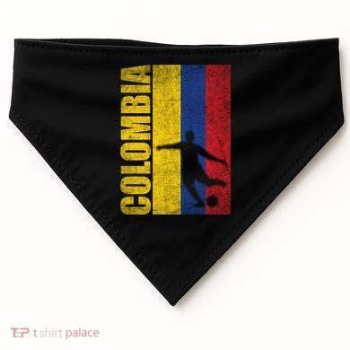 Colombia Flag Soccer World Cup USA-Made Doggie Bandana