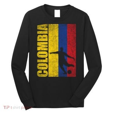 Colombia Flag Soccer World Cup Long Sleeve Shirt