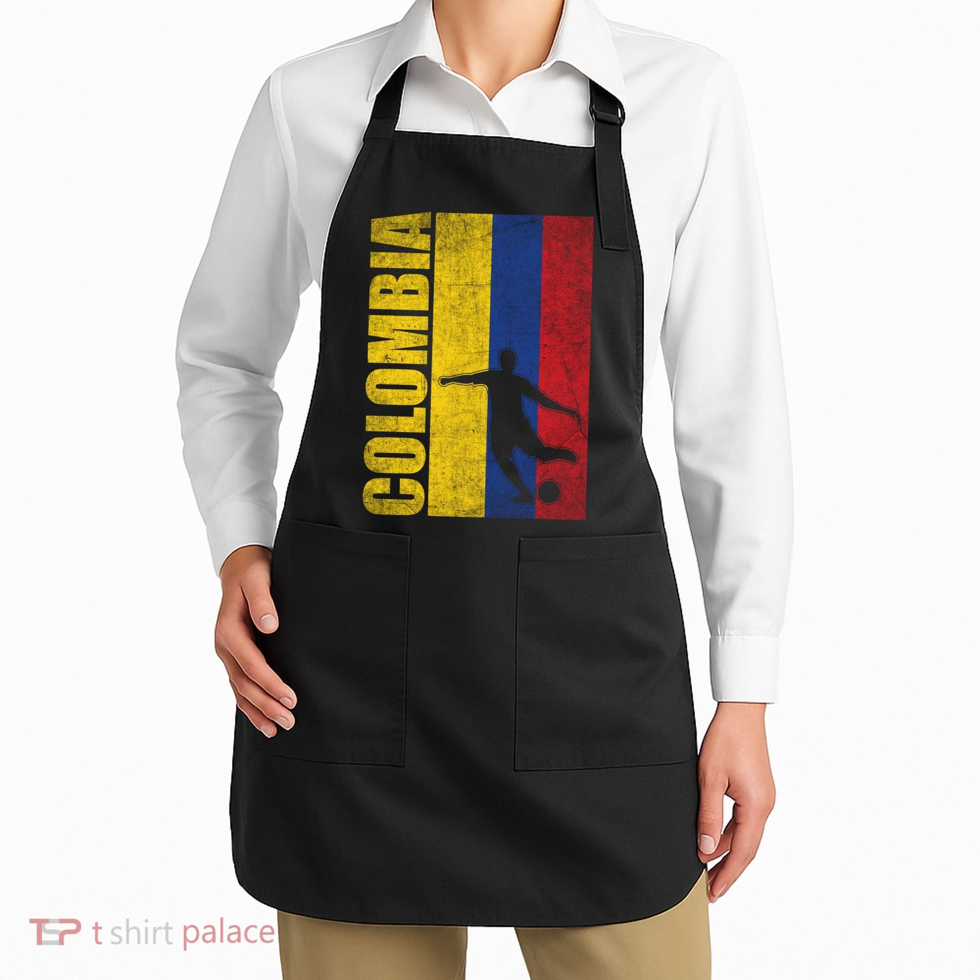 Colombia Flag Soccer World Cup Apron