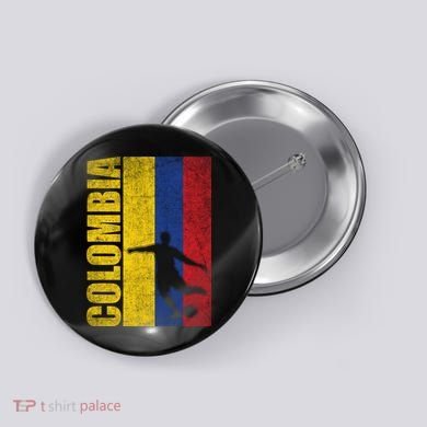 Colombia Flag Soccer World Cup Button