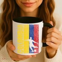 Colombia Flag Soccer World Cup Coffee Mug thumb 3