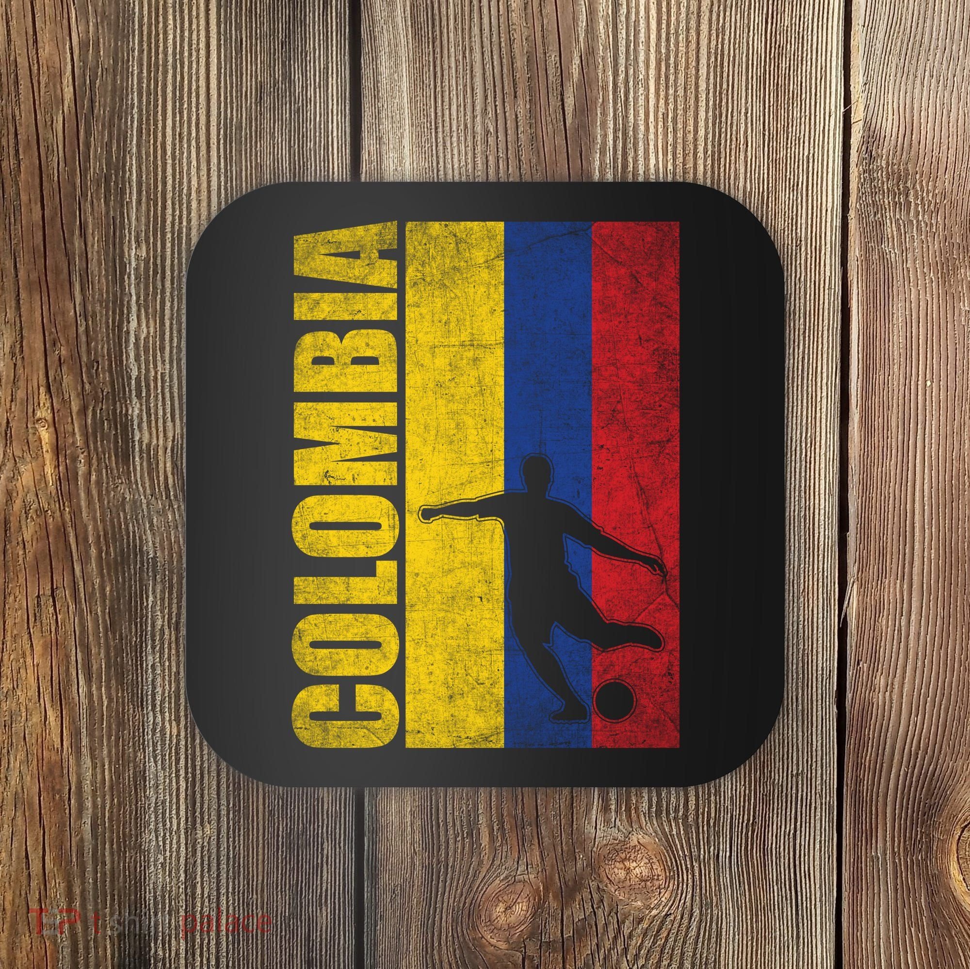 Colombia Flag Soccer World Cup Coaster