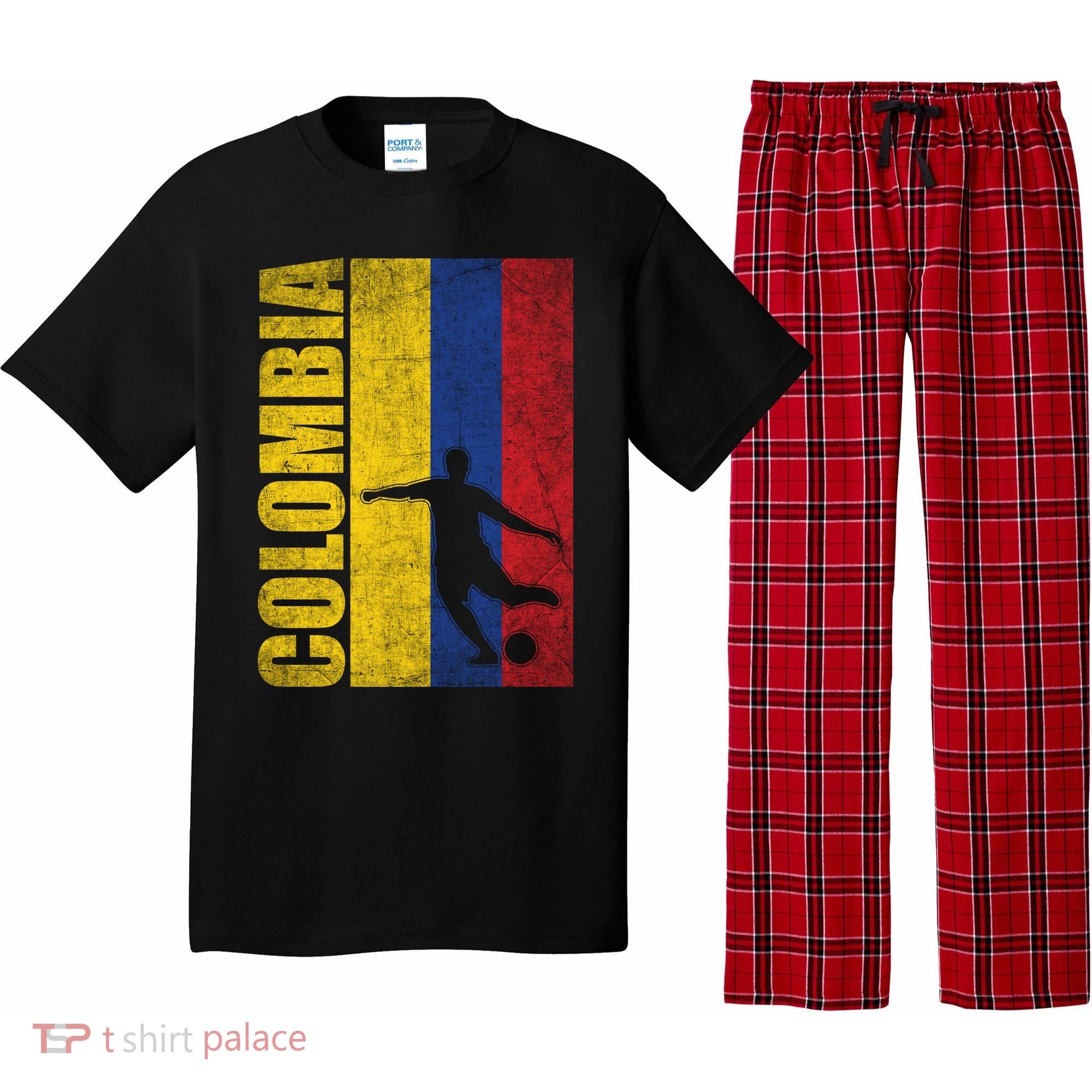 Colombia Flag Soccer World Cup Pajama Set