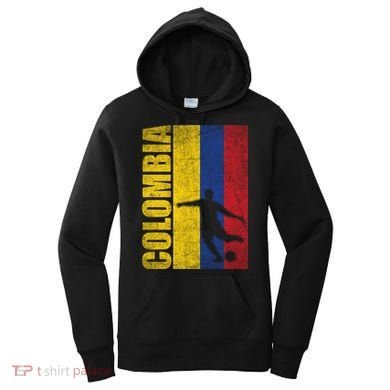 Colombia Flag Soccer World Cup Women's Hoodie