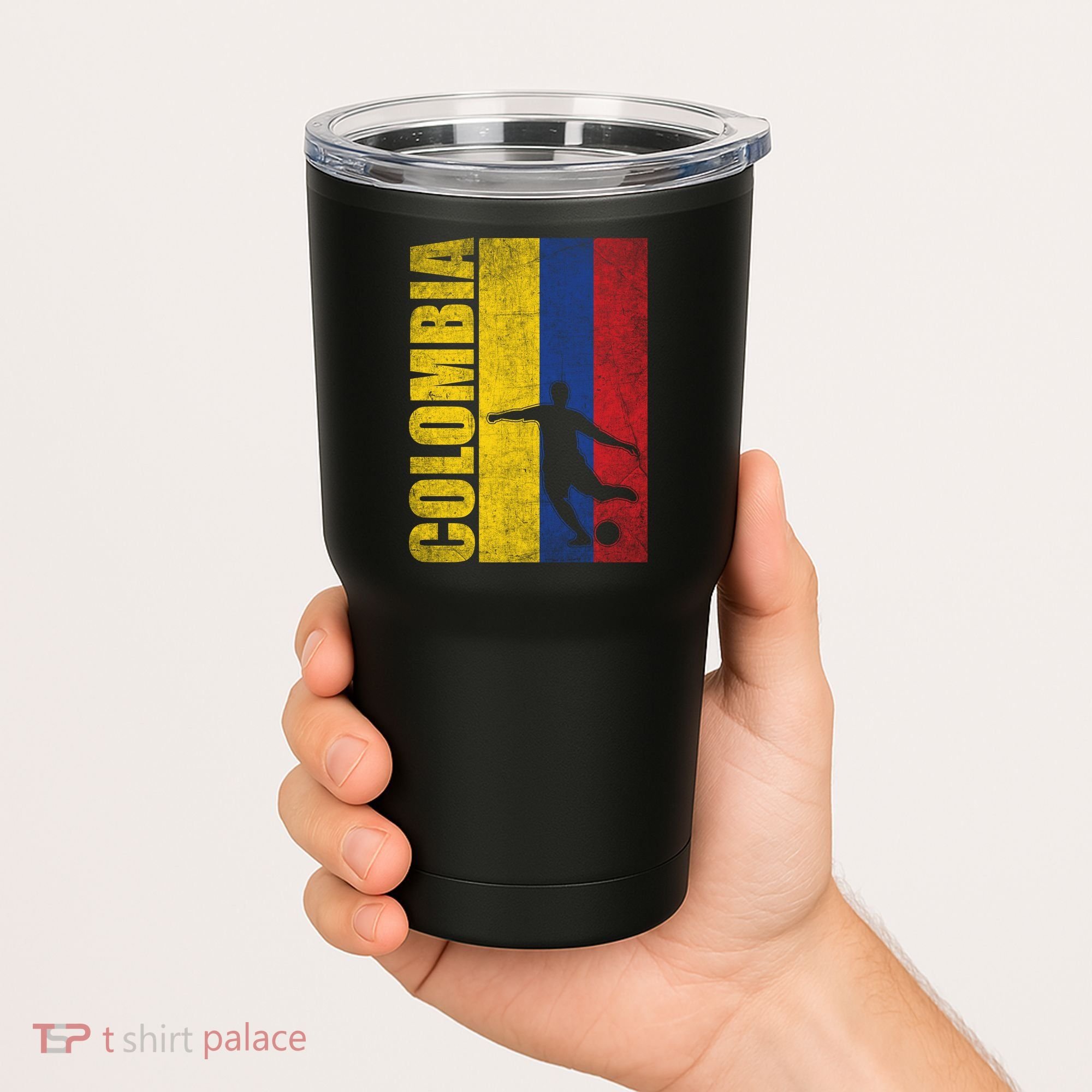 Colombia Flag Soccer World Cup Tumbler