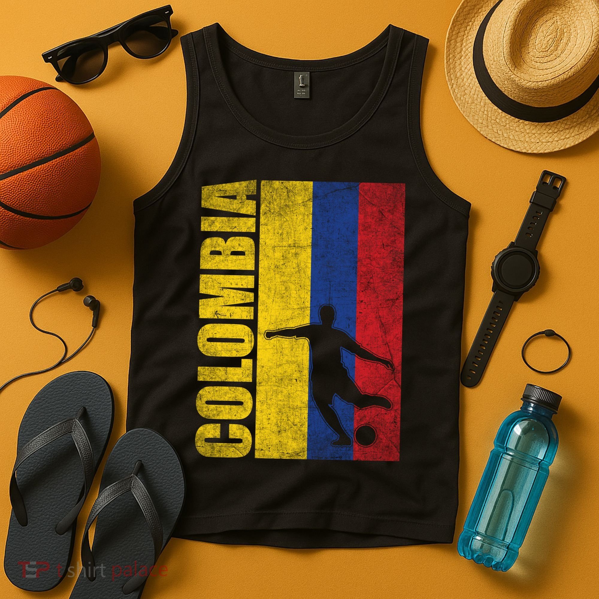 Colombia Flag Soccer World Cup Tank Top