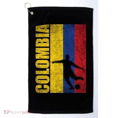 Colombia Flag Soccer World Cup Golf Towel