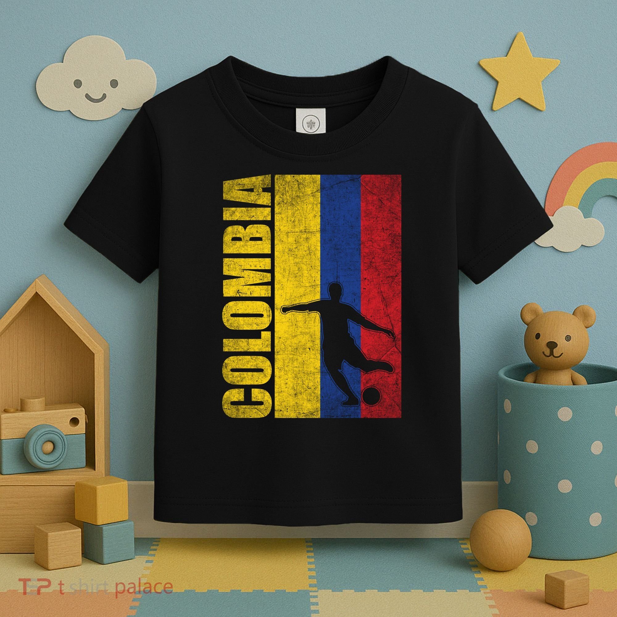 Colombia Flag Soccer World Cup Toddler T-Shirt