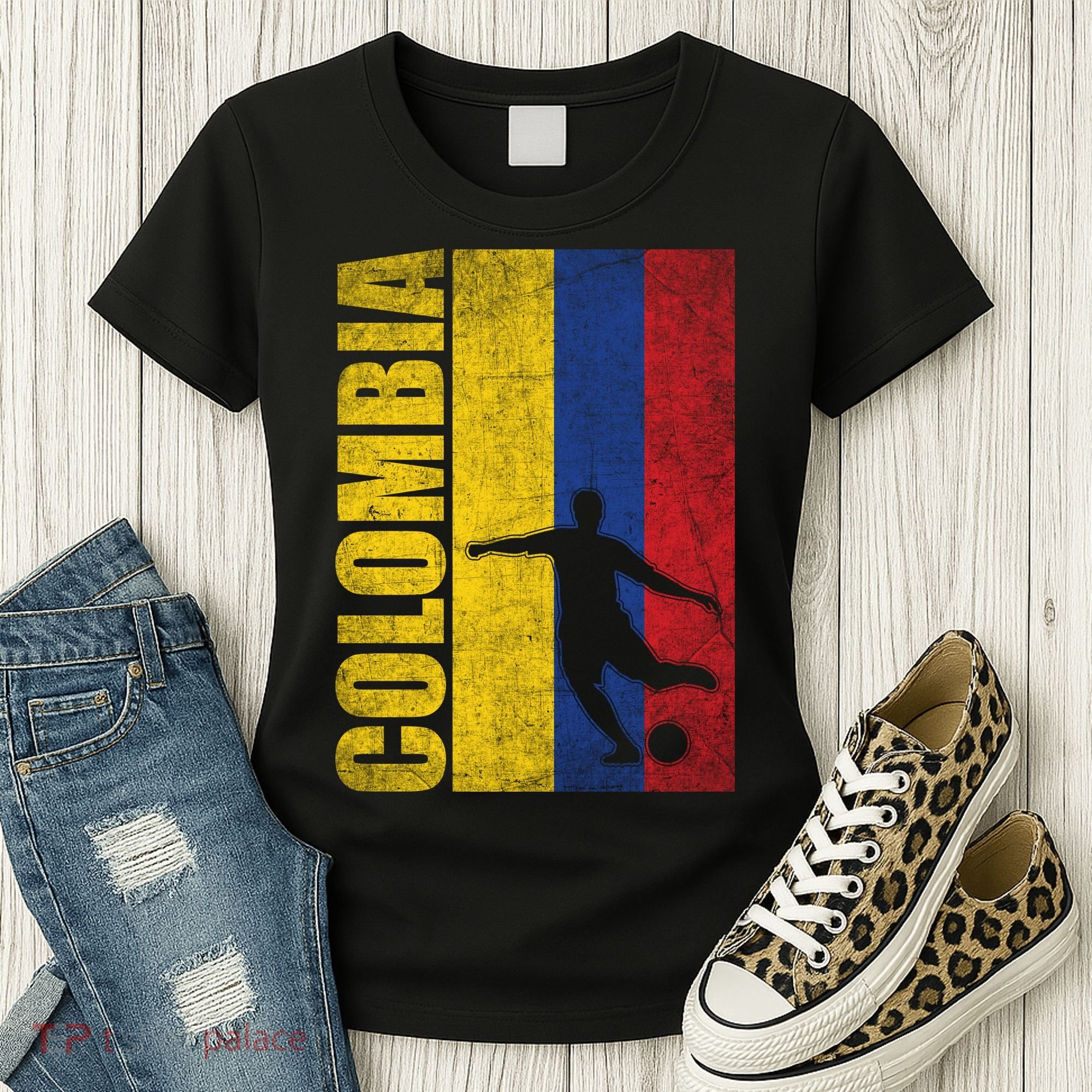 Colombia Flag Soccer World Cup Women's T-Shirt