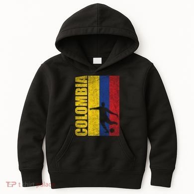 Colombia Flag Soccer World Cup Kids Hoodie