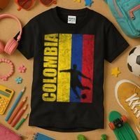 Colombia Flag Soccer World Cup Kids T-Shirt thumb 3