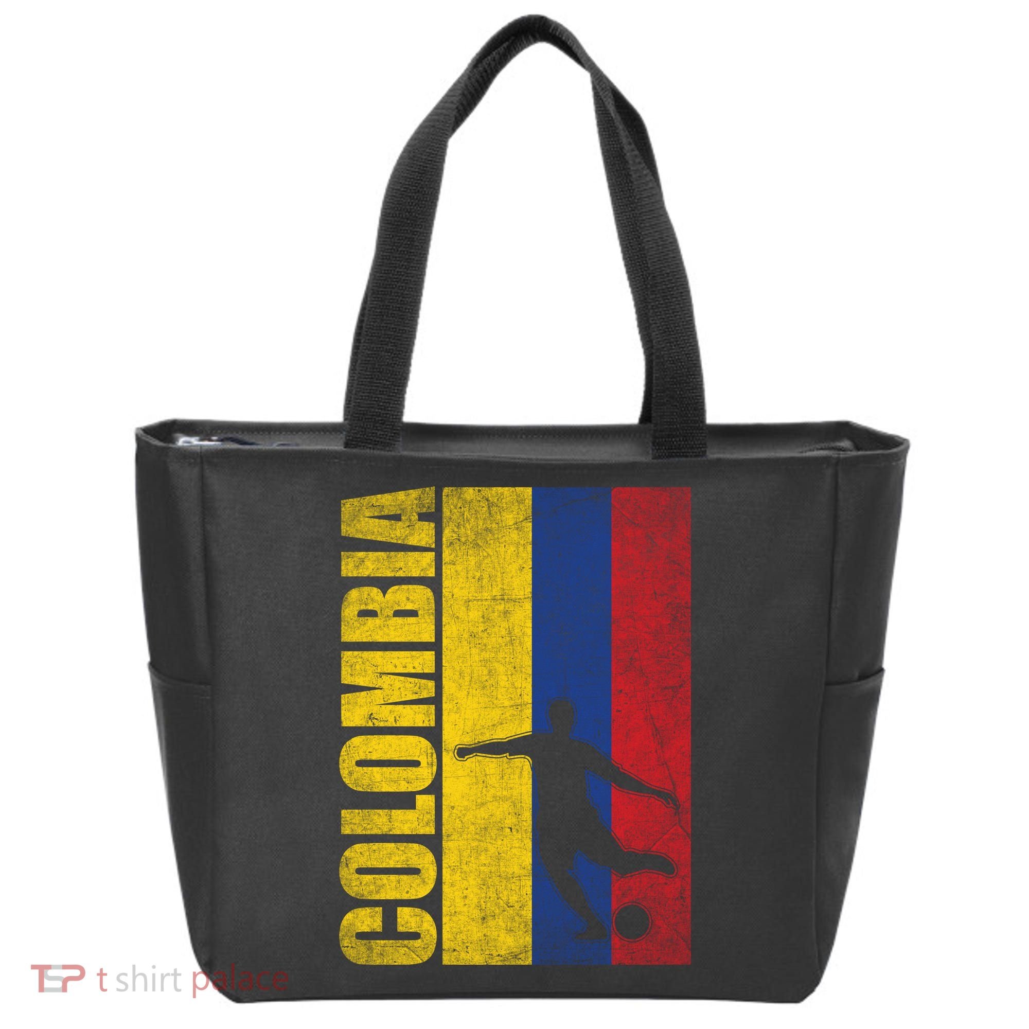 Colombia Flag Soccer World Cup Tote Bag