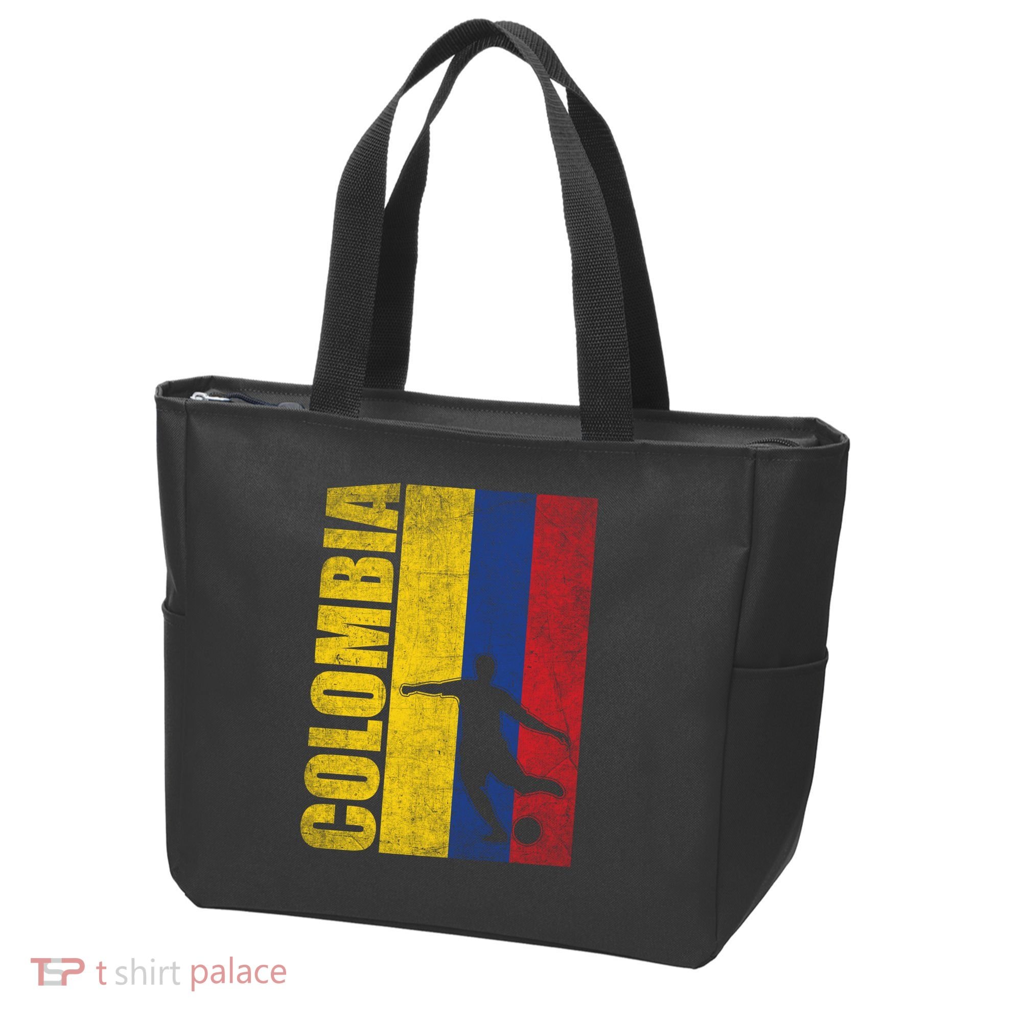 Colombia Flag Soccer World Cup Tote Bag