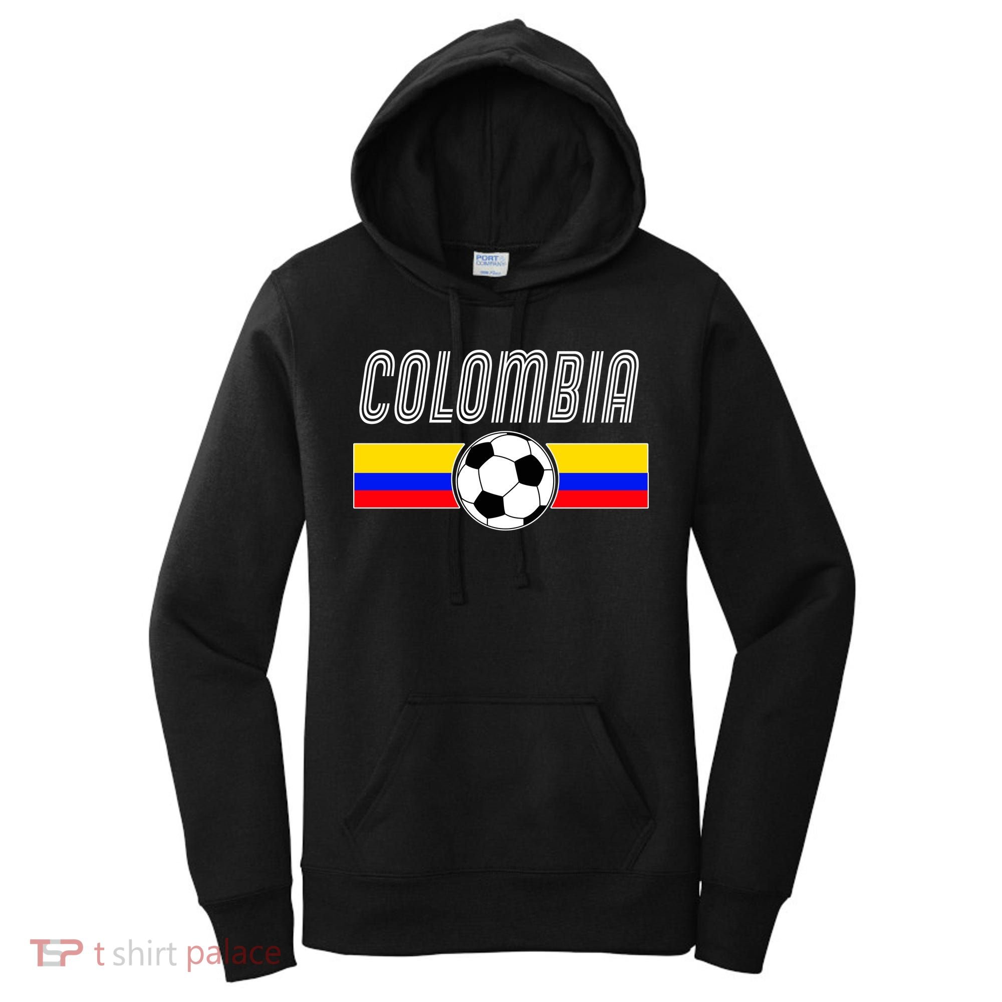 Colombia Futball Soccer Ball Logo Women's Hoodie