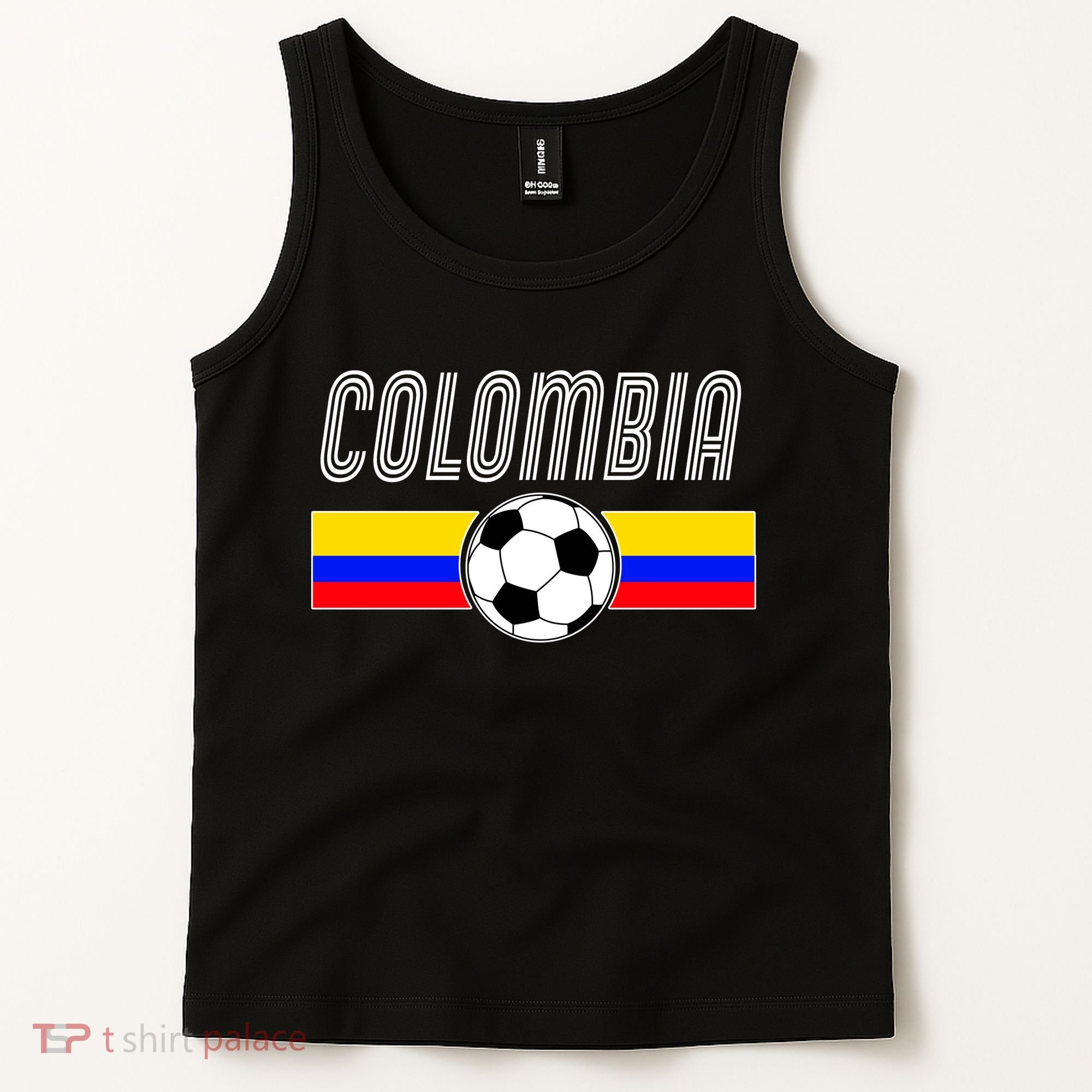 Colombia Futball Soccer Ball Logo Tank Top