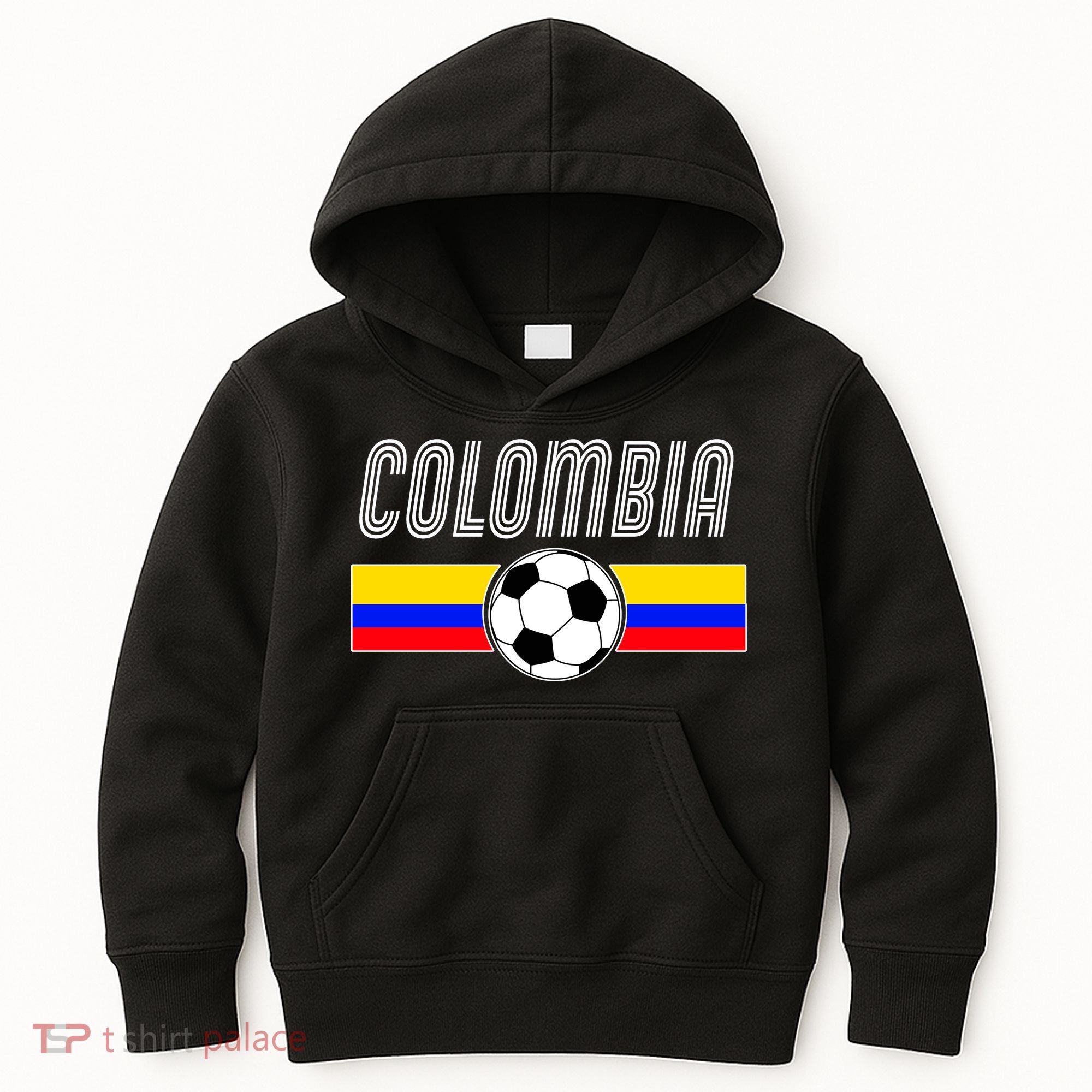Colombia Futball Soccer Ball Logo Kids Hoodie