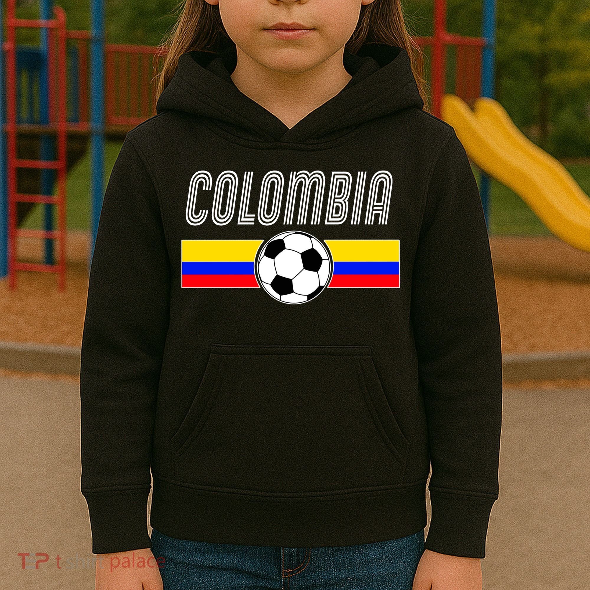Colombia Futball Soccer Ball Logo Kids Hoodie