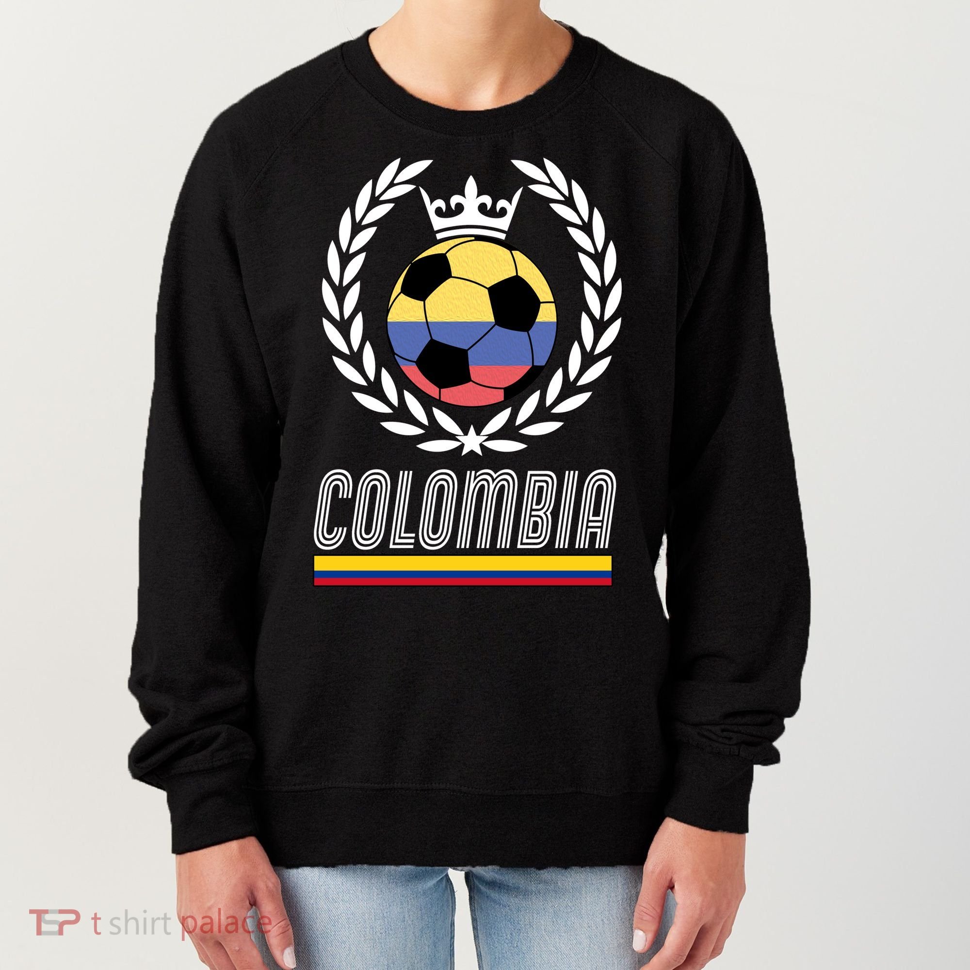 Colombia Soccer Flag Emblem Women's Sweatshirt