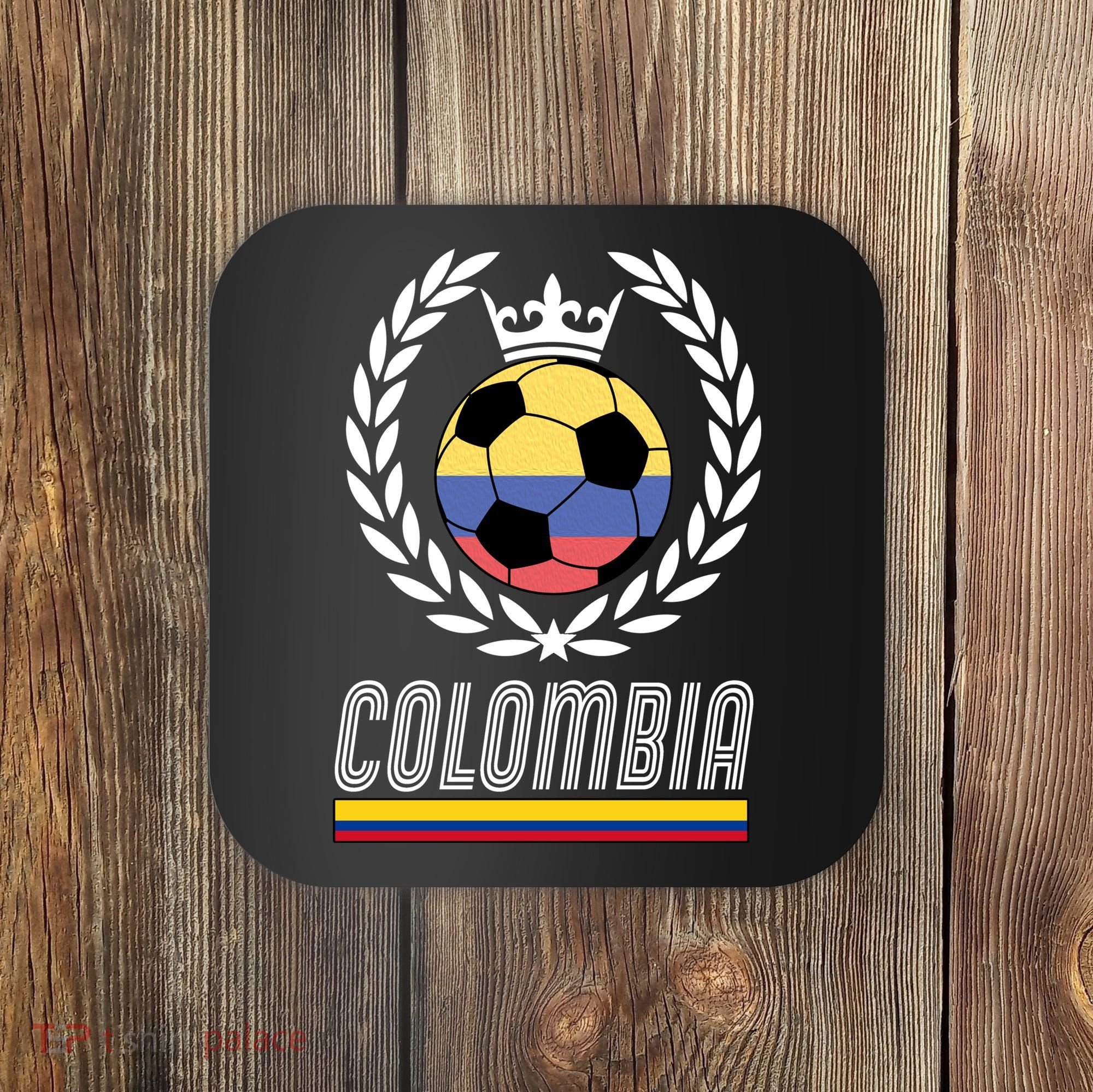 Colombia Soccer Flag Emblem Coaster