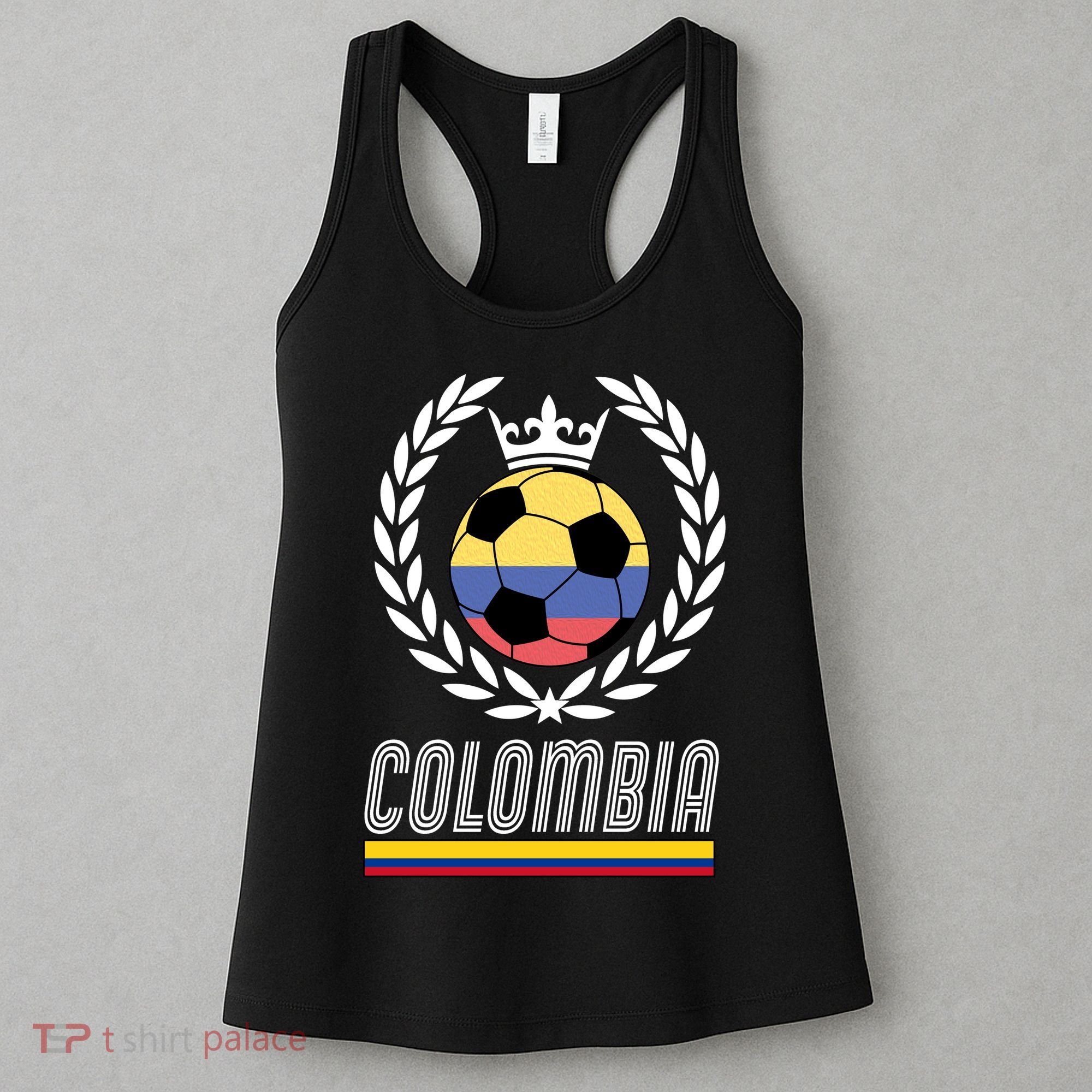 Colombia Soccer Flag Emblem Women's Tank Top