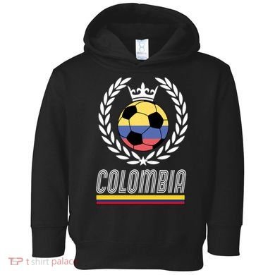 Colombia Soccer Flag Emblem Toddler Hoodie