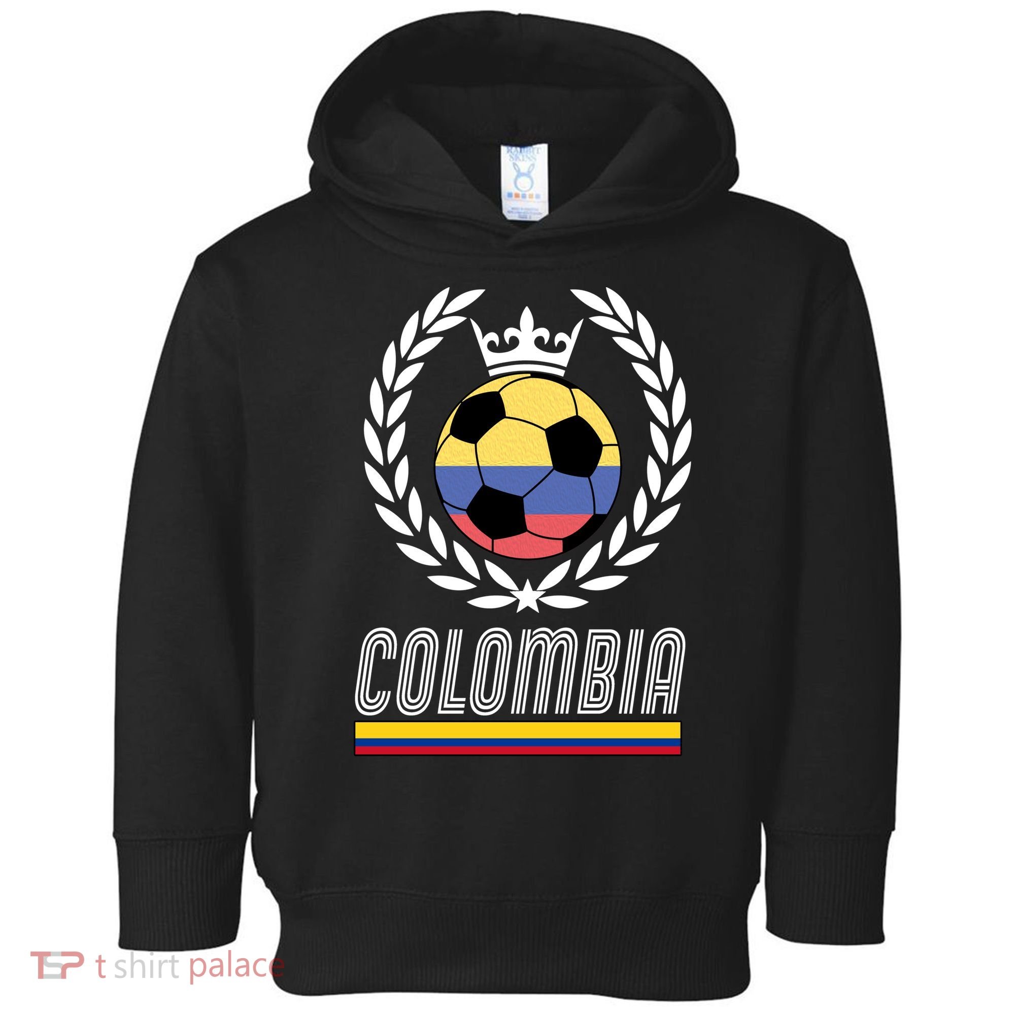 Colombia Soccer Flag Emblem Toddler Hoodie