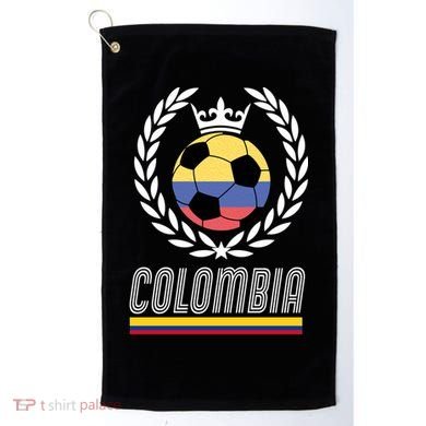 Colombia Soccer Flag Emblem Golf Towel