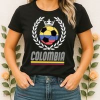 Colombia Soccer Flag Emblem Women's T-Shirt thumb 2