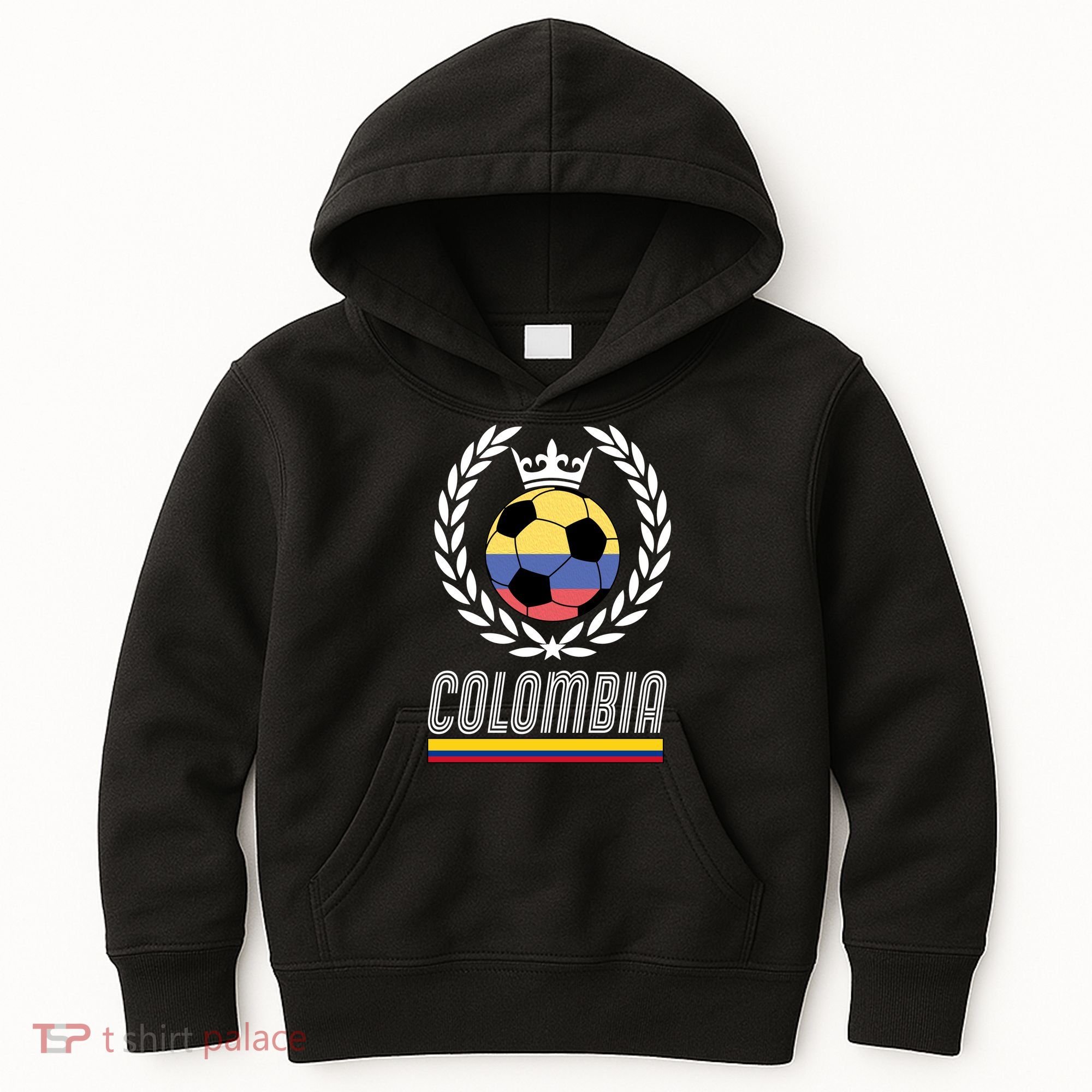 Colombia Soccer Flag Emblem Kids Hoodie