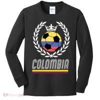 Colombia Soccer Flag Emblem Kids Long Sleeve Shirt thumb 0