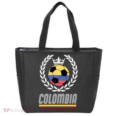 Colombia Soccer Flag Emblem Tote Bag