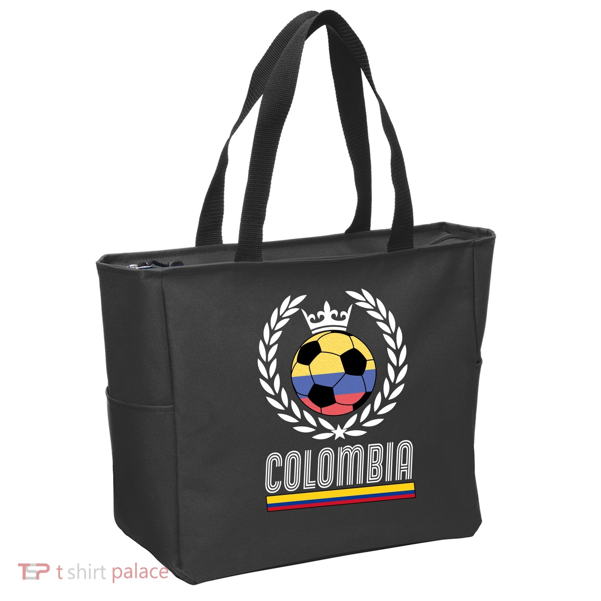Colombia Soccer Flag Emblem Tote Bag